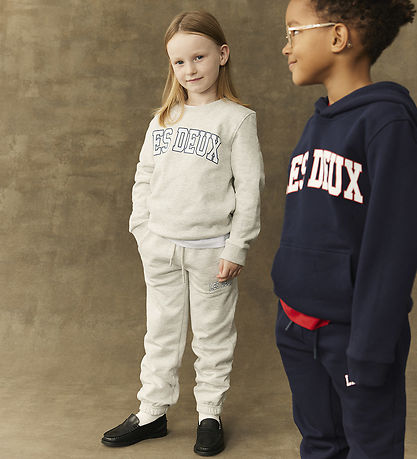 Pantalon de Jogging Les Deux - Aidan - Snow Mélange av. Logo