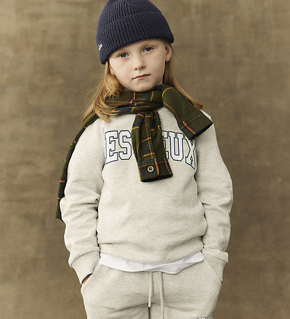 Les Deux Sweatshirt - Aidan - Snow Melange w. Logo