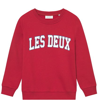 Sweat-shirt Les Deux - Aidan - Scarlet Sage av. Logo