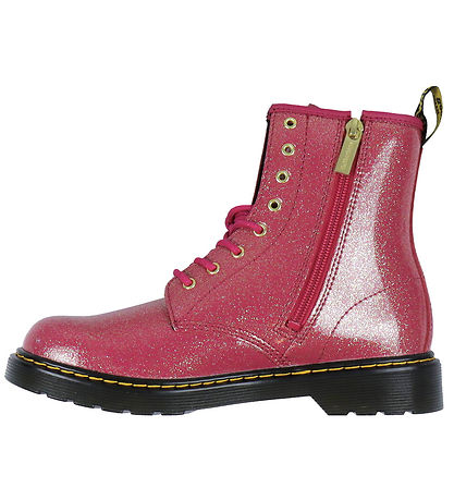 Dr. Martens Støvler - 1460Y - Tåke Glitter - Fuchsia/Sølv/Gå