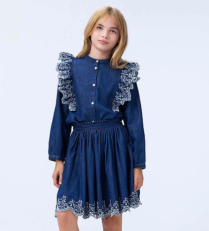Molo Nederdel - Denim - Bitta - Oak Embroidery