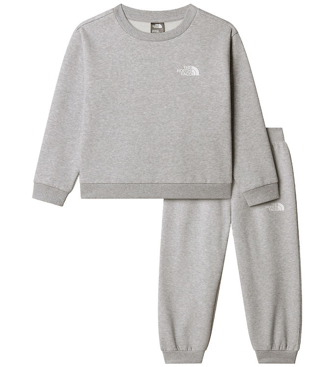 The North Face Sweatsæt - Light Grey Heather m. Logo