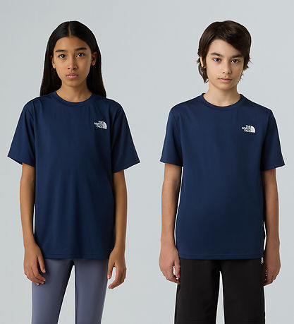 The North Face T-shirt - Teen New 24/7 - Summit Navy m. Logo