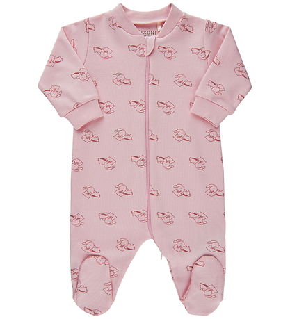Fixoni Nightsuit w. Feet - Rose w. Print