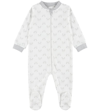 Fixoni Nightsuit w. Zipper/Feet - Grey Melange