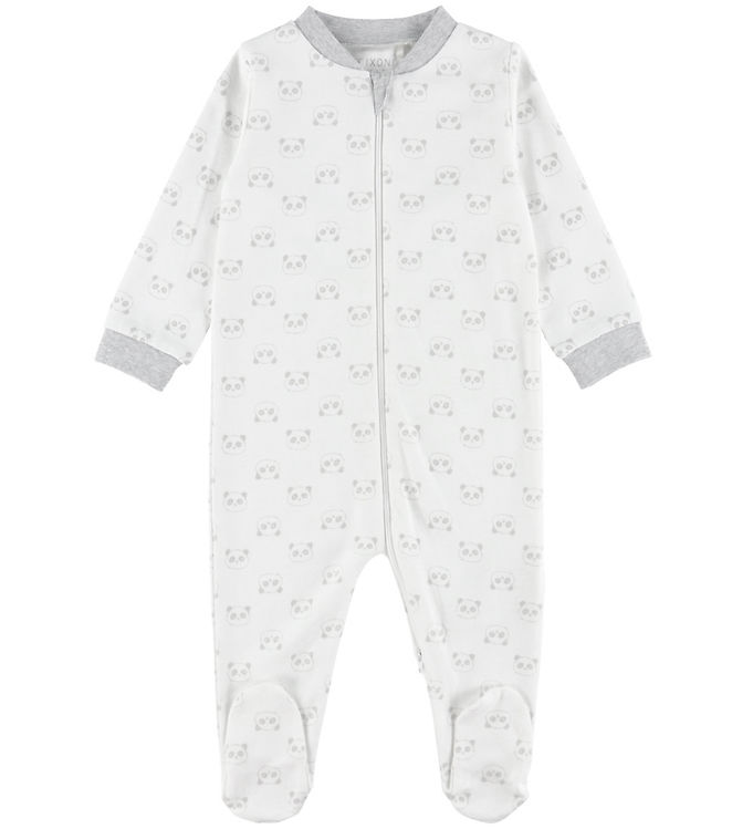 Fixoni Natdragt m. Lynlås/Fødder - Grey Melange