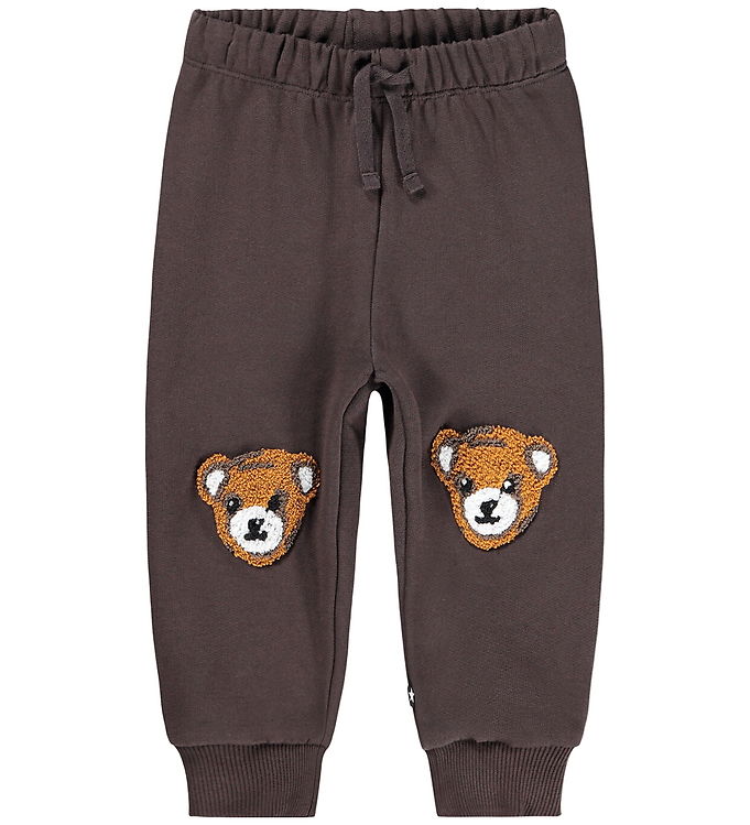 Molo Sweatpants - Simeon - Teddy Friend - Dark Cocoa