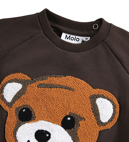 Molo Sweatshirt - Scheibe - Teddy Friend - Dark Cocoa