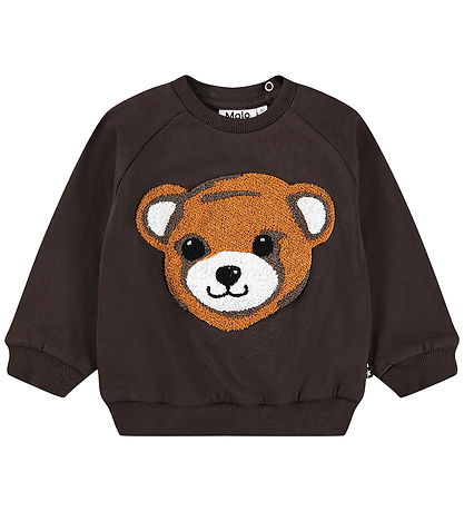 Molo Sweatshirt - Scheibe - Teddy Friend - Dark Cocoa