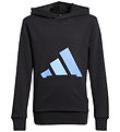 adidas Performance Hættetrøje - Black/Blufus/Globlu m. Logo adidas Performance Hættetrøje - Black/Blufus/Globlu m. Logo