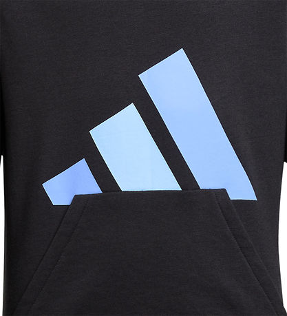 adidas Performance Hættetrøje - Black/Blufus/Globlu m. Logo