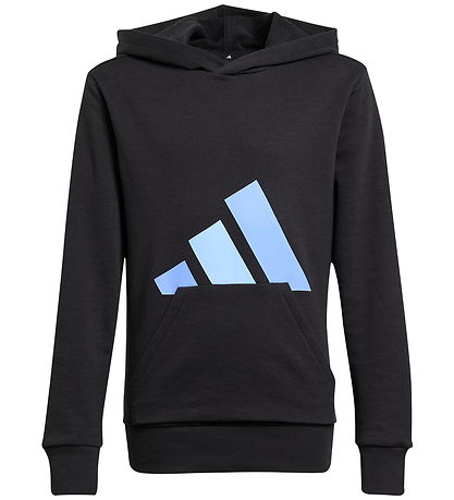 adidas Performance Hættetrøje - Black/Blufus/Globlu m. Logo