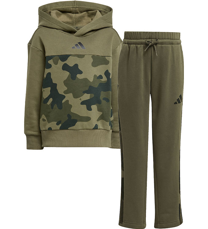 adidas Performance Sweatsæt - Camouflage - Olistr/Hvid