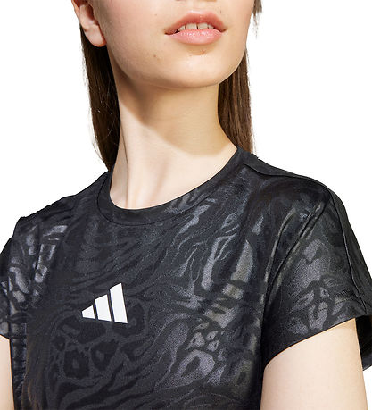 adidas Performance T-shirt - Cropped - Sort/Hvid