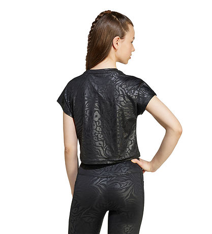 adidas Performance T-shirt - Cropped - Sort/Hvid