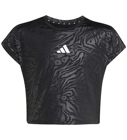 adidas Performance T-shirt - Cropped - Sort/Hvid