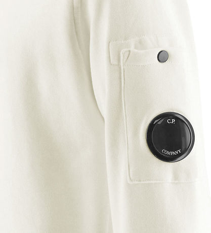 C.P. Company Sweatshirt - Gauze White m. Sort