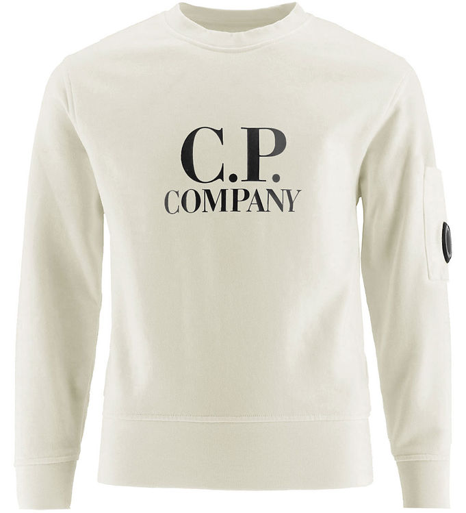 C.P. Company Sweatshirt - Gauze White m. Sort