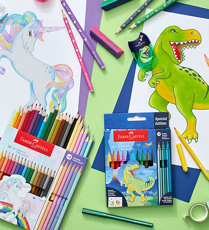 Faber-Castell Markers - 10+3 st. - Dinosaur - Metallic