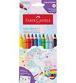 Faber-Castell Farveblyanter - Jumbo Grip - Akvarel - 8+2 Sparkle Faber-Castell Farveblyanter - Jumbo Grip - Akvarel - 8+2 Sparkle
