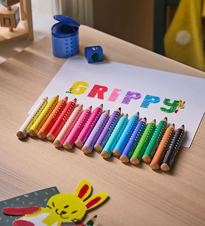 Faber-Castell Farveblyanter - XXL Jumbo Grip + Spidser - 10 stk.