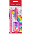 Faber-Castell Blyantsæt - Unicorn - 4 Dele - Pink Faber-Castell Blyantsæt - Unicorn - 4 Dele - Pink