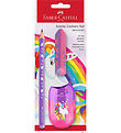 Faber-Castell Blyantsæt - Jumbo Unicorn - 3 Dele - Lilla Faber-Castell Blyantsæt - Jumbo Unicorn - 3 Dele - Lilla
