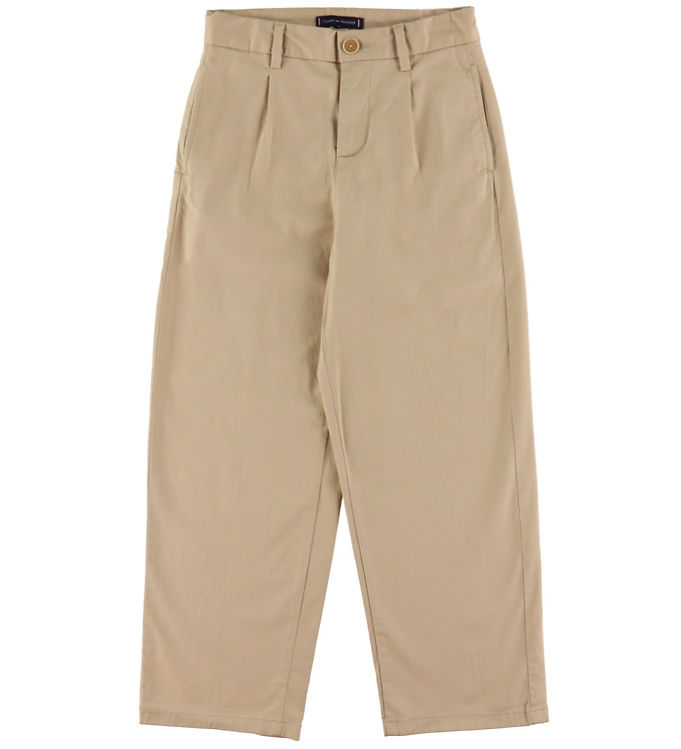 Tommy Hilfiger Bukser - Pleated Chino - Gentle Gold Beige