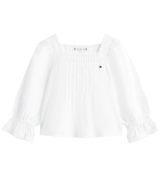 Tommy Hilfiger Bluse - Broderie Anglaise - White