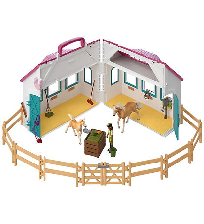 Schleich Horse Club - Åben Hestestald - 60 Dele - 42703 Schleich Horse Club - Åben Hestestald - 60 Dele - 42703