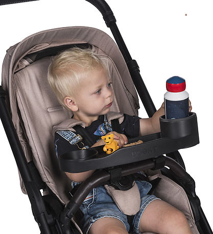Dooky Aktivitetsbakke/Snackbakke Til Barnevogn/Klapvogn - Sort