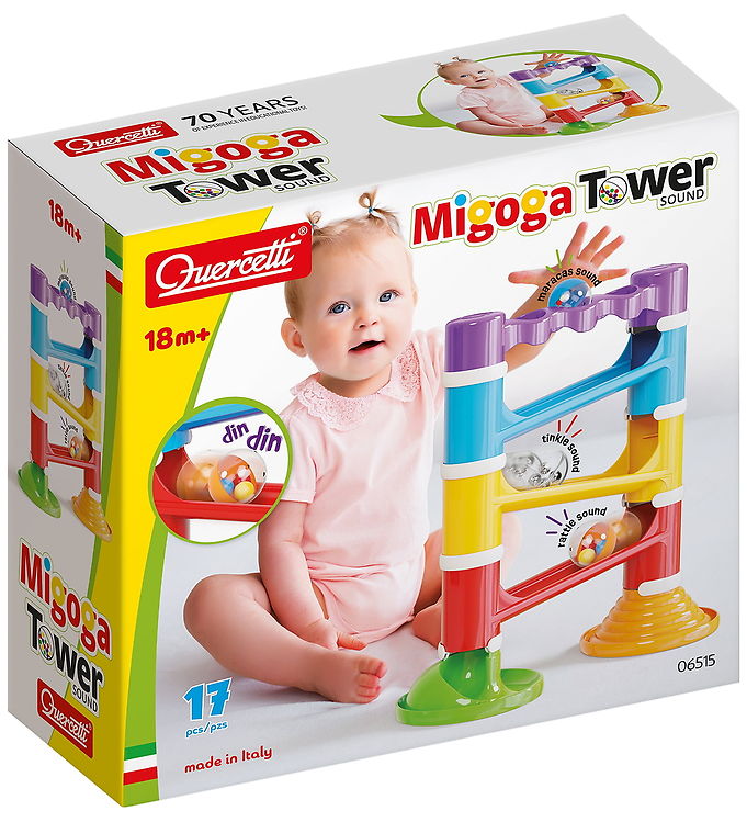 Quercetti Migoga Tårn med Lyd Kuglebane 06515 - 17 Dele