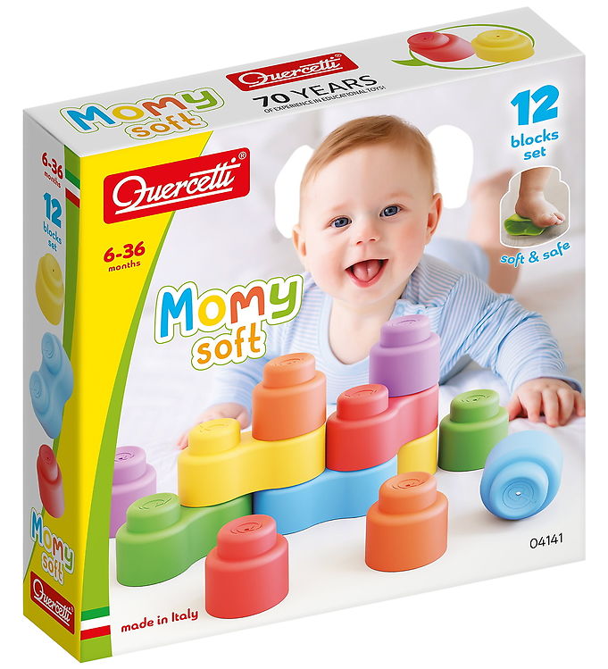Quercetti Byggeklodser - 12 stk. - Momy Soft - 04141