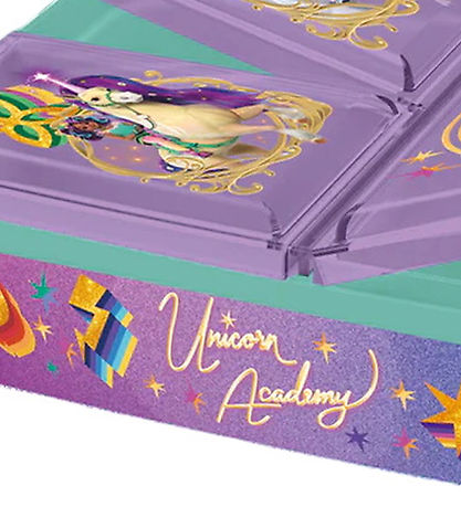Unicorn Academy Madkasse - 3 Rum - Mint/Lilla