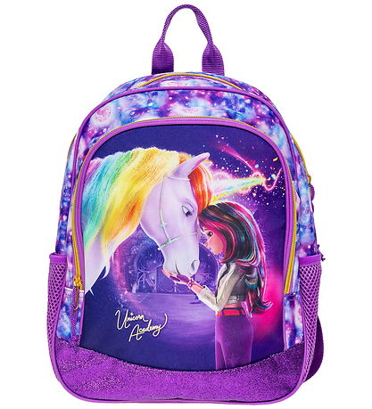 Unicorn Academy Rygsæk - Medium - 10 L - Lilla/Glitter