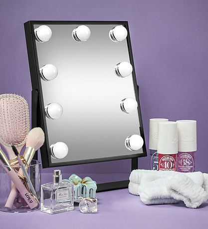 Gillian Jones Makeupspejl - 9 LED/Touch - Sort