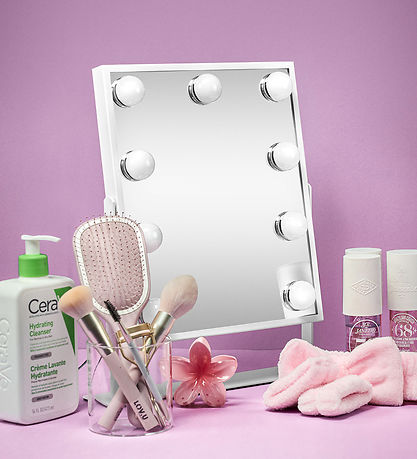 Gillian Jones Makeupspejl - 9 LED/Touch - Hvid