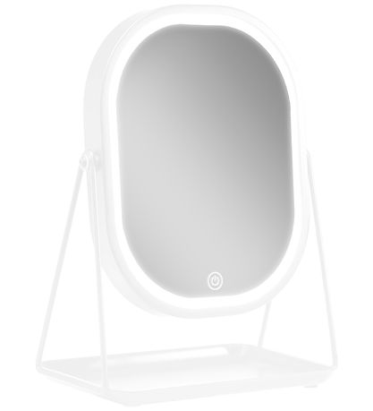 Gillian Jones Bordspejl - Oval - LED/Bakke - Hvid Gillian Jones Bordspejl - Oval - LED/Bakke - Hvid