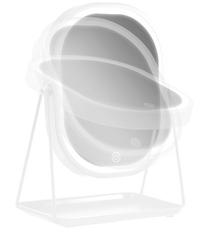 Gillian Jones Bordspejl - Oval - LED/Bakke - Hvid Gillian Jones Bordspejl - Oval - LED/Bakke - Hvid