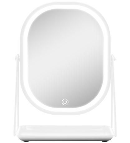 Gillian Jones Bordspejl - Oval - LED/Bakke - Hvid Gillian Jones Bordspejl - Oval - LED/Bakke - Hvid