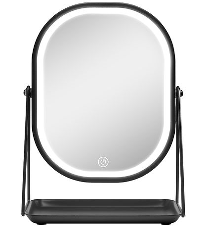 Gillian Jones Bordspejl - Oval - LED/Bakke - Sort