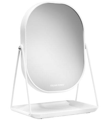 Gillian Jones Bordspejl - Oval - Forstørrelse/Bakke - Hvid