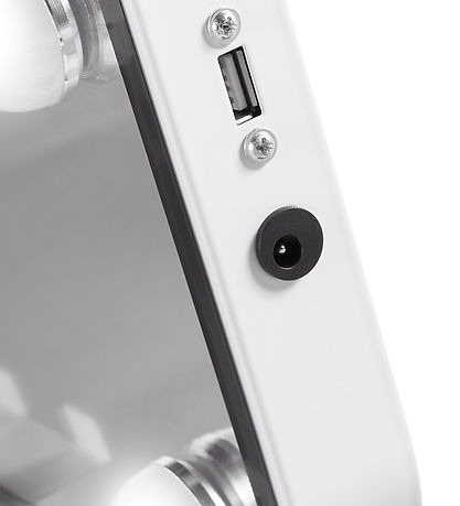 Gillian Jones Makeupspejl - 12 LED/Smartphoneholder - Hvid