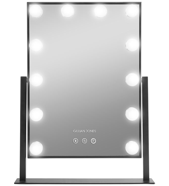 Gillian Jones Makeupspejl - 12 LED/Touch - Sort