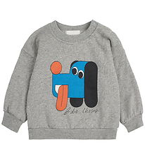 Bobo Choses Sweatshirt - Doggy Mate - Light Heather Grey Bobo Choses Sweatshirt - Doggy Mate - Light Heather Grey