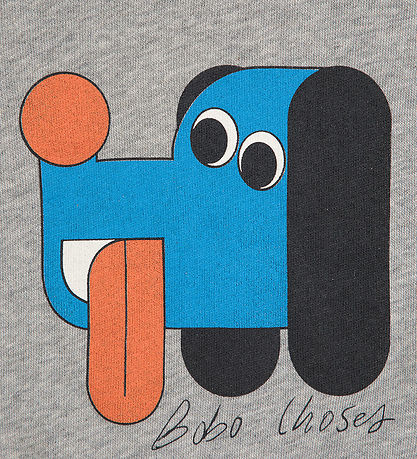 Bobo Choses Sweatshirt - Doggy Mate - Light Heather Grey