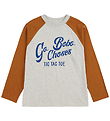 Bobo Choses Bluse - Go Bobo - Light Heather Grey/Brown