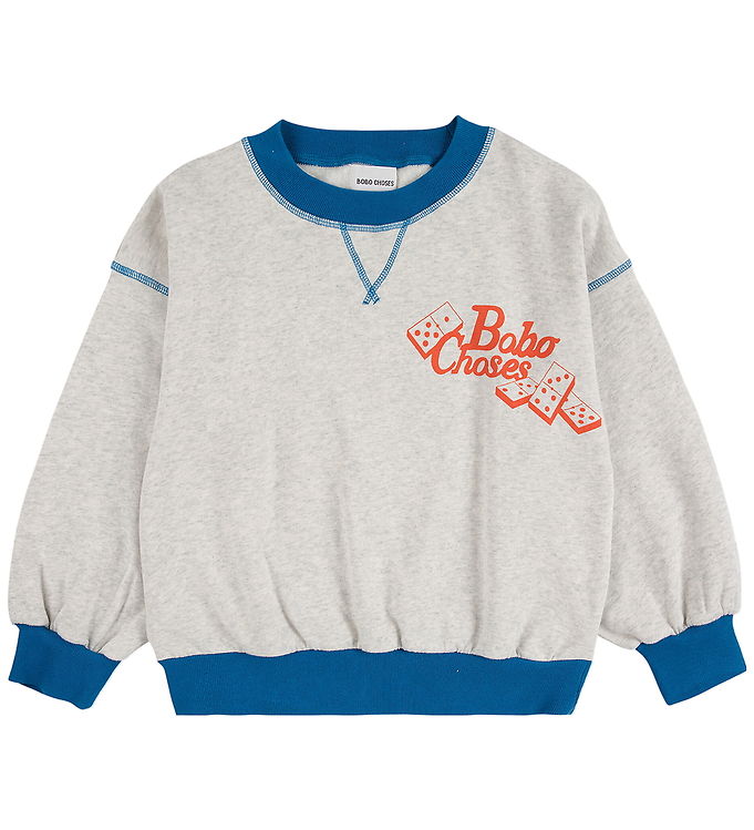 Bobo Choses Sweatshirt - Dominos - Light Heather Grey