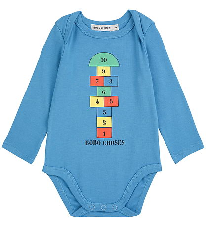 Bobo Choses Bodysuit l/s - Hopscotch - Blue