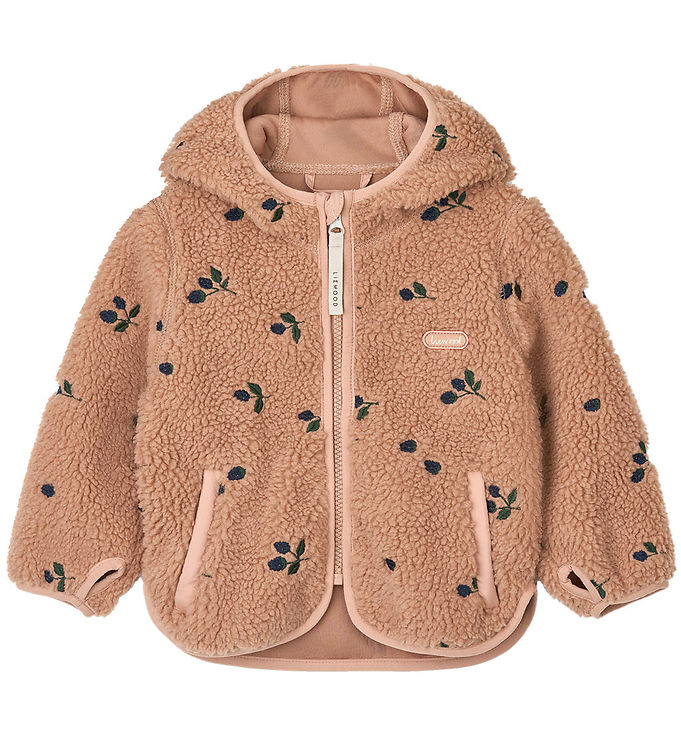 Liewood Mara Fleecejakke - Berry/Pale Tuscany/Embroidery